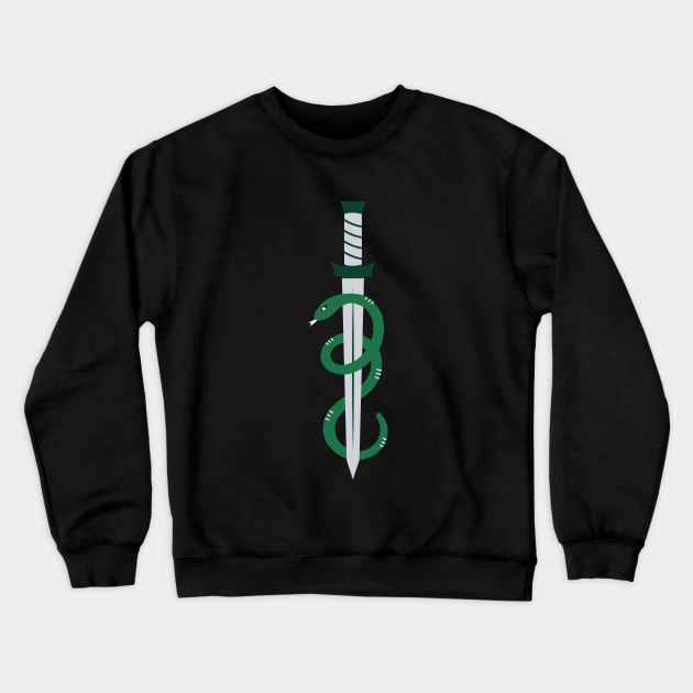 Snake and Dagger Crewneck Sweatshirt by myabstractmind